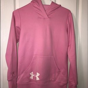 Pink under armour hoodie